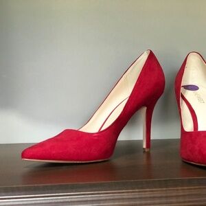 Nine West Red suede high heels